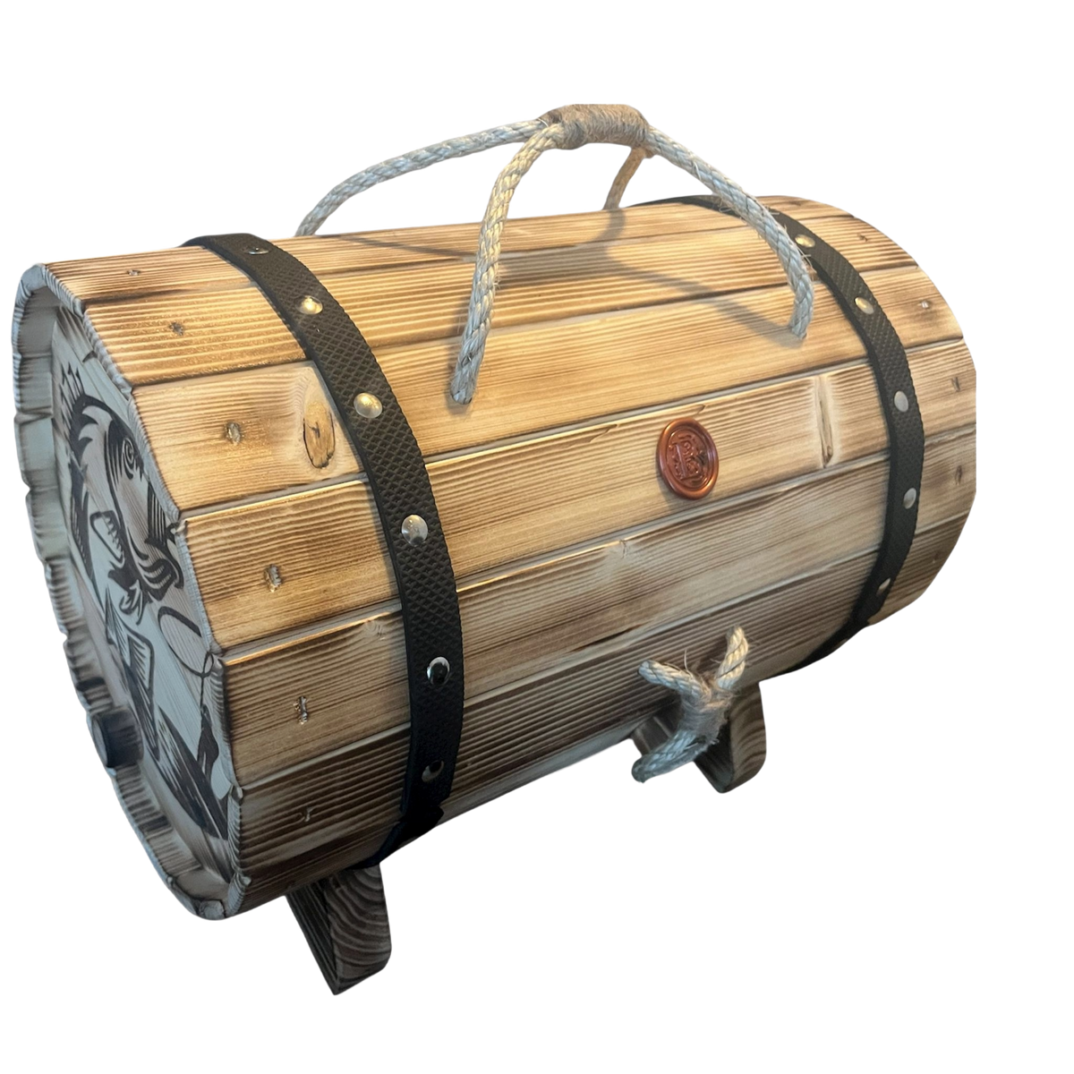 Handgefertigte Holz-Geschenkbox mit Gläsern & LED – Personalisierbar
